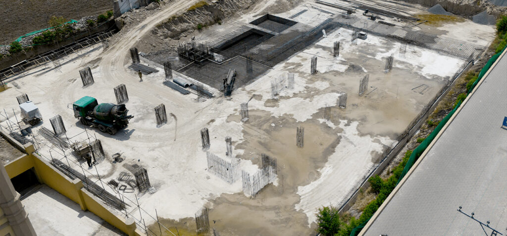 raft concrete pouring